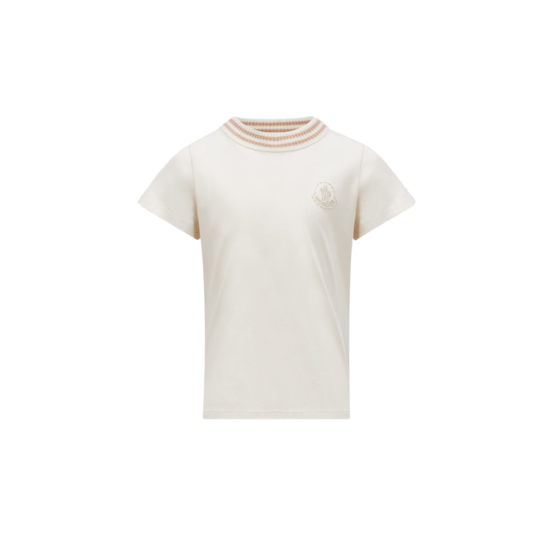 J2-954-8C00004-83907-050 (Kids) Moncler Embroidered Logo Cotton T-Shirt White - 24FW