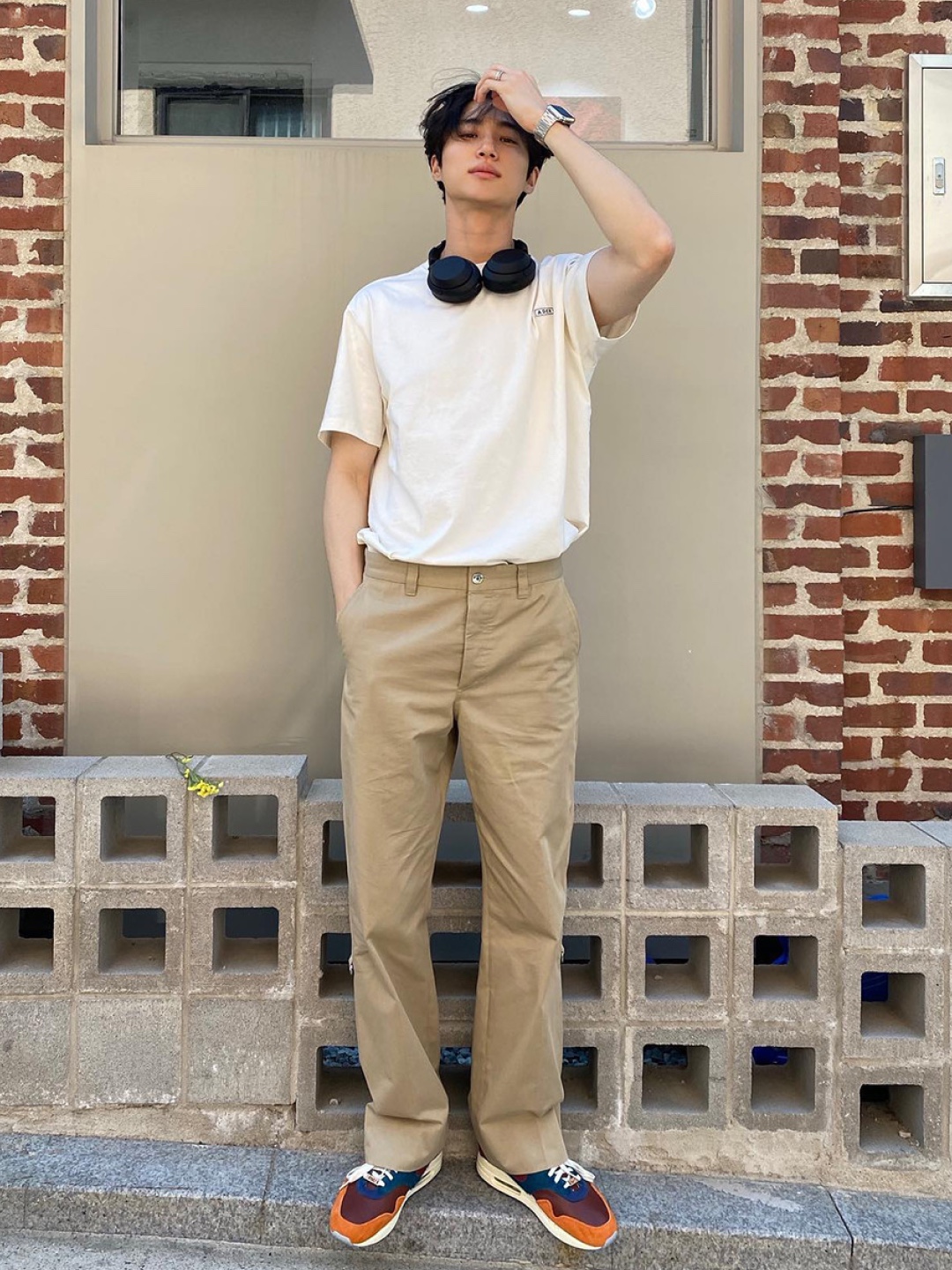 Polo Ralph Lauren Custom Fit Oxford Shirt Blue, Carhartt Loose Fit Heavyweight Regular Short Sleeve Pocket T-Shirt Port 착용 스타일 - 5