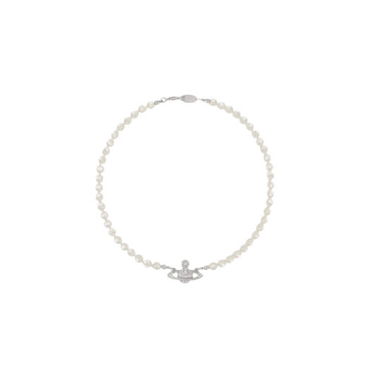 Vivienne Westwood Mini Bas Relief Choker Silver