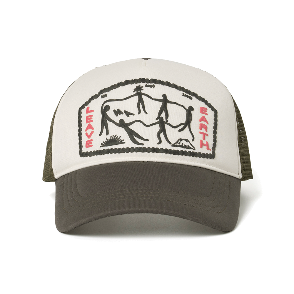 밀로 아카이브 트라이브 댄스 메쉬 트러커 캡 카키(Millo Archive Tribe  Dance Mesh Trucker Cap Khaki)