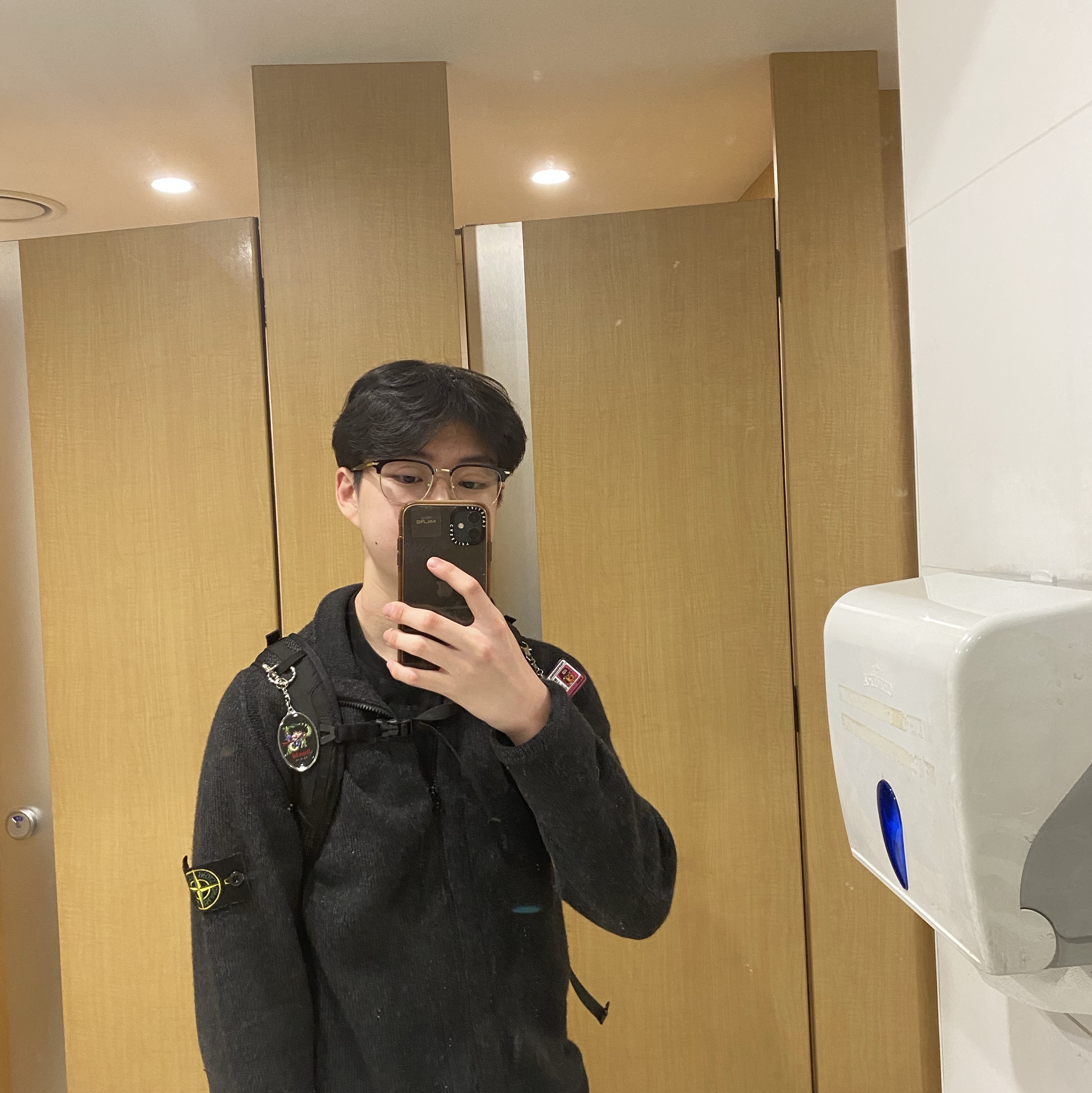 Stone Island 503A1 Stretch RWS Wool Knit Cardigan with Two Way Zipper Black - 24FW 착용 스타일