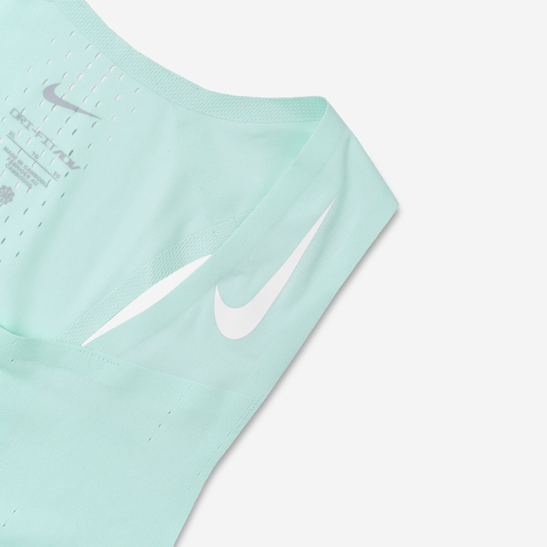 나이키 드라이핏 ADV 에어로스위프트 레이싱 싱글렛 제이드 아이스 화이트 - 아시아(Nike Dri-Fit ADV Aeroswift Racing Singlet Jade Ice White - Asia) - 3