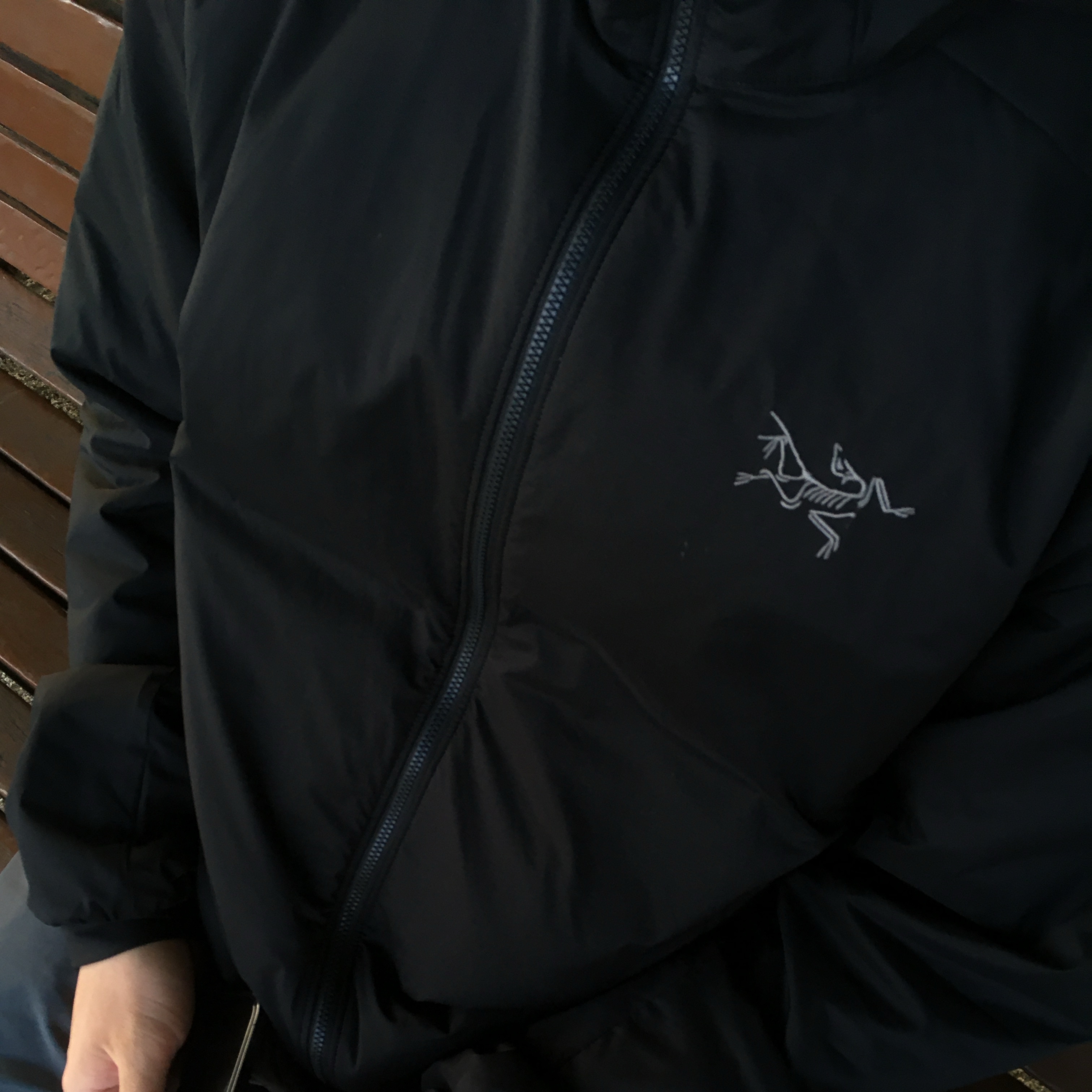 Arc'teryx Atom Hoody Black 착용 스타일 - 1
