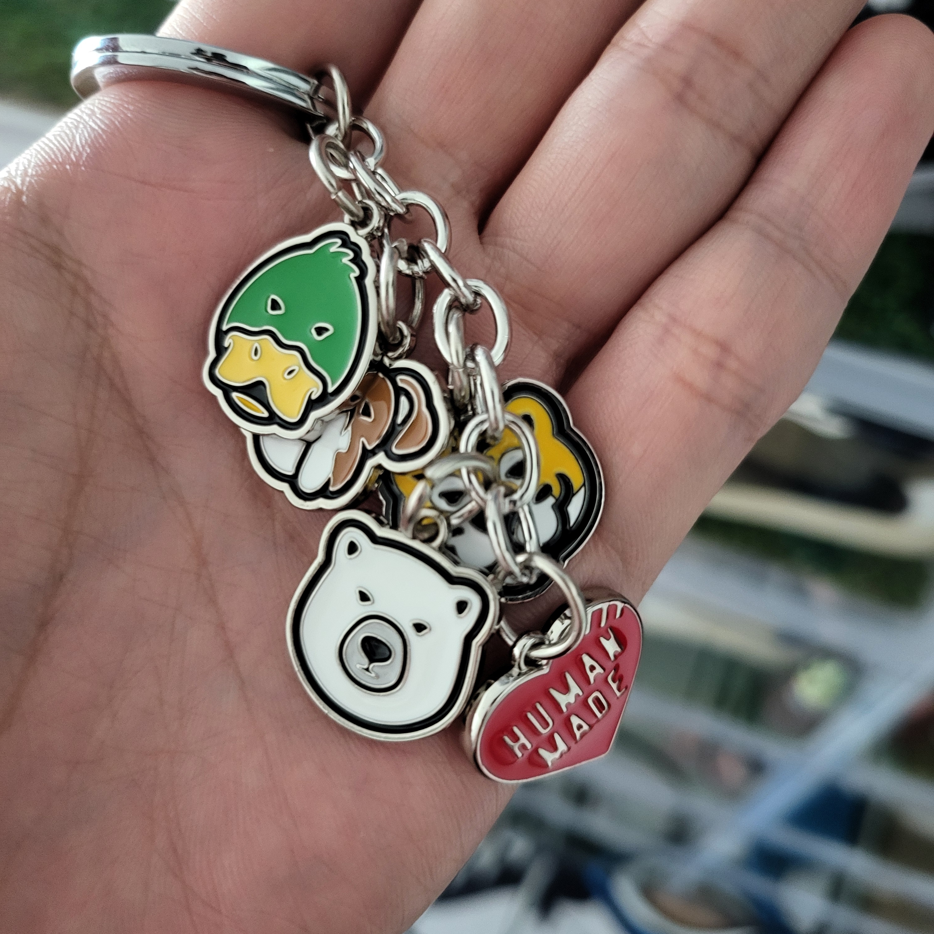 Human Made Animal Keyring Silver, Human Made Heart Keycharm Silver 착용 스타일 - 1