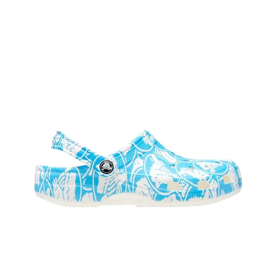 210003-4OX Crocs Classic Duke Print Clog Blue Multi