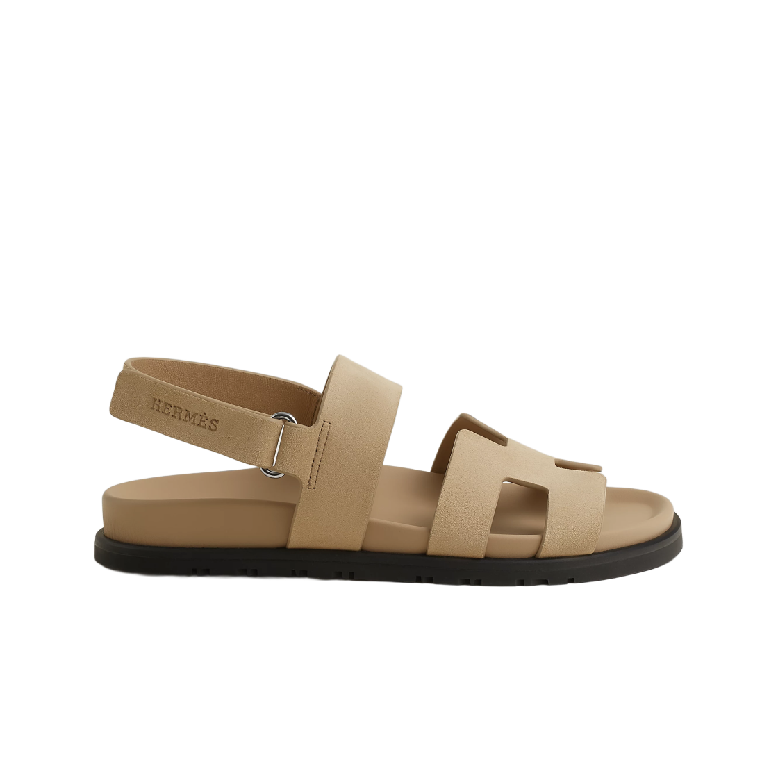 (W) 에르메스 지니어스 샌들 스웨이드 고트스킨 & 베쥬 랑((W) Hermes Genius Sandal Suede Goatskin & Beige lin) - 1