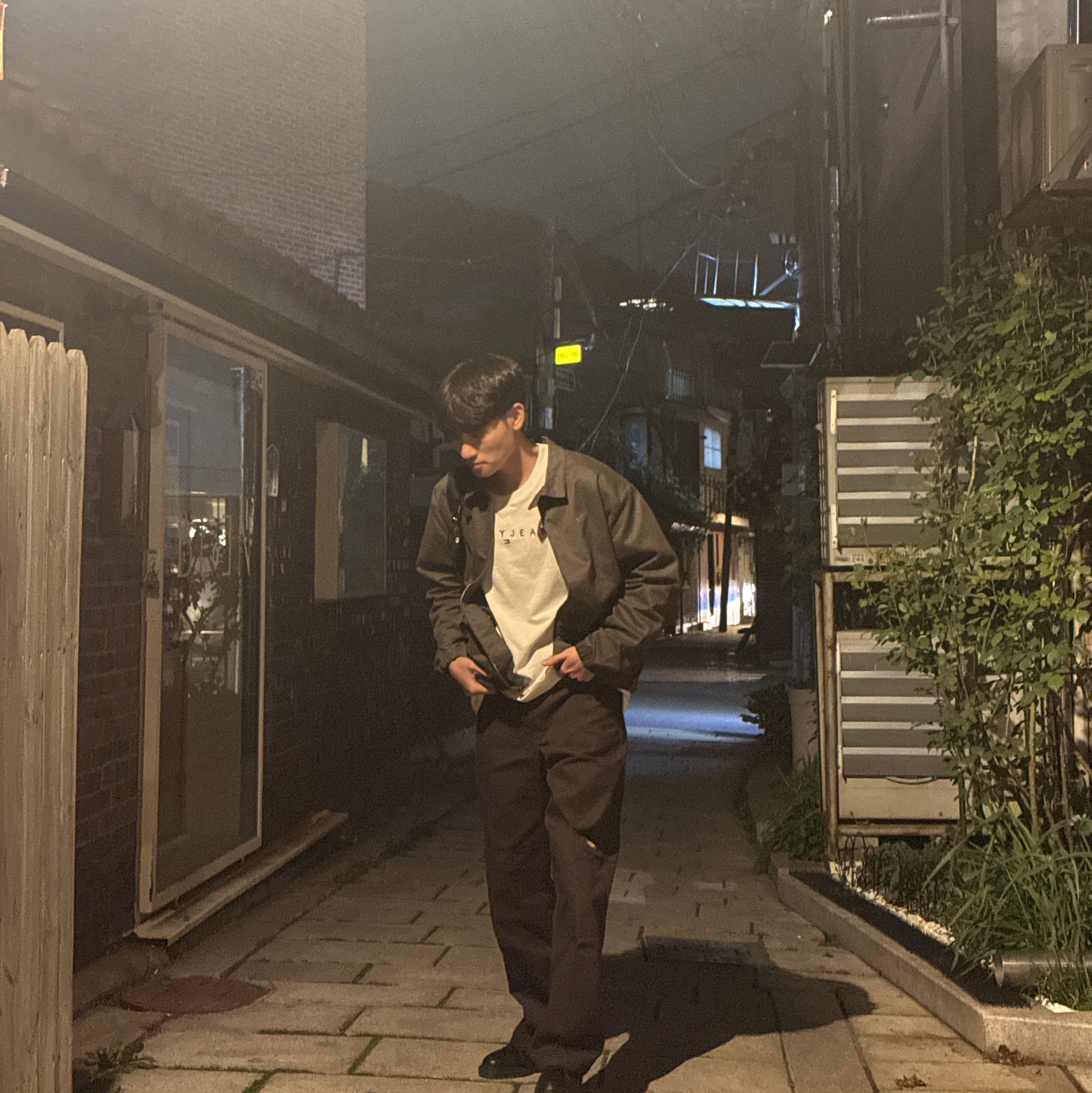 Nike Life Woven Harrington Jacket Cargo Khaki - Asia, Salomon Trailblazer 20 Black (New Ver.) 착용 스타일 - 1