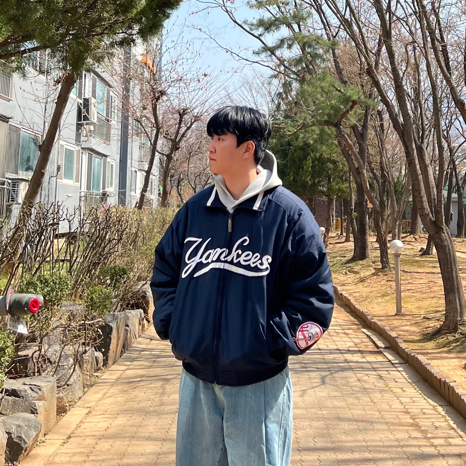 Nike Air Force 1 '07 Low White, Uniqlo C Sweat Oversized Pullover Hoodie  Gray - JP 착용 스타일 - 4