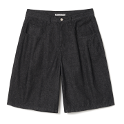 Millo Archive Denim Bermuda Raw Pants Indigo Black