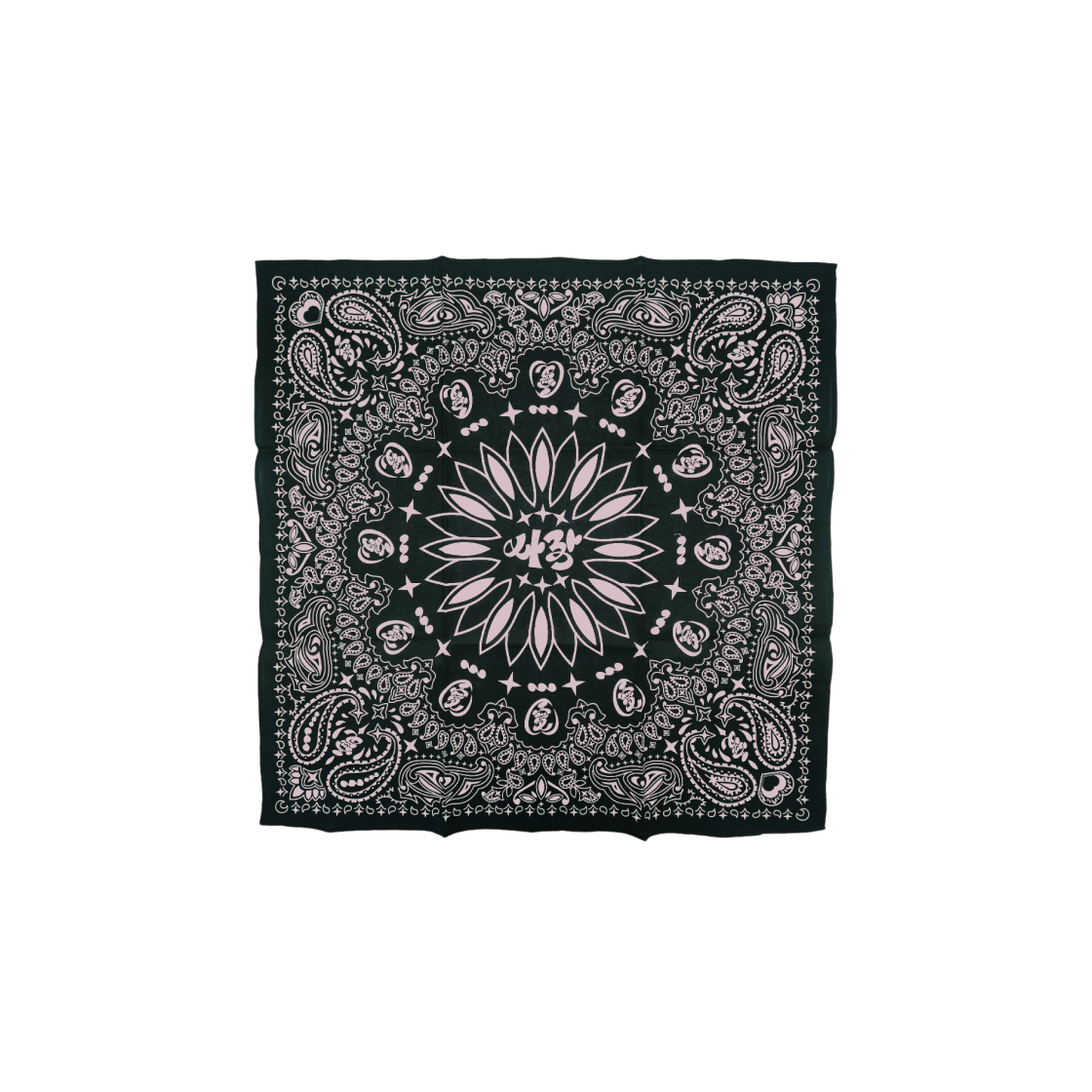P0000KTA LUVLUVLUV SV Sarang Paisley Bandana Black