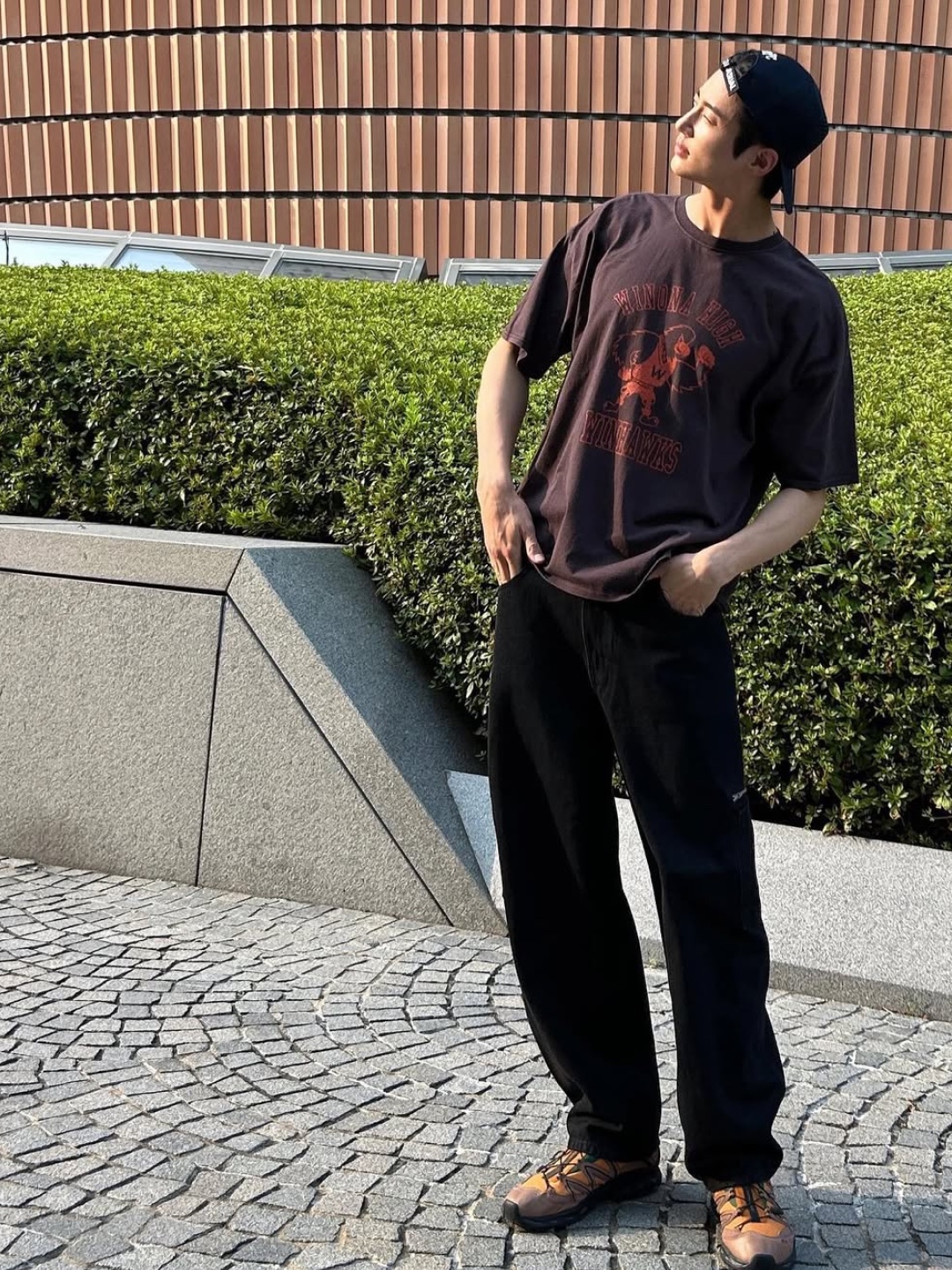 Polo Ralph Lauren Custom Fit Oxford Shirt Blue, Carhartt Loose Fit Heavyweight Regular Short Sleeve Pocket T-Shirt Port 착용 스타일 - 4