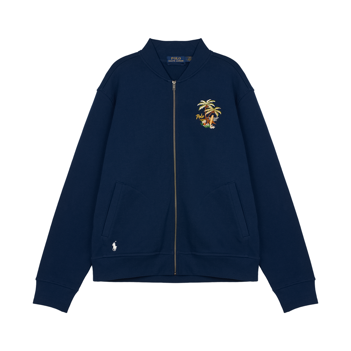 KM5BTSWRLL7BL [15%적립] Polo Ralph Lauren Embroidered Loopback Fleece Jacket Blue - 25SS