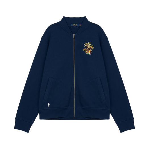 KM5BTSWRLL7BL [20% 적립] Polo Ralph Lauren Embroidered Loopback Fleece Jacket Blue - 25SS