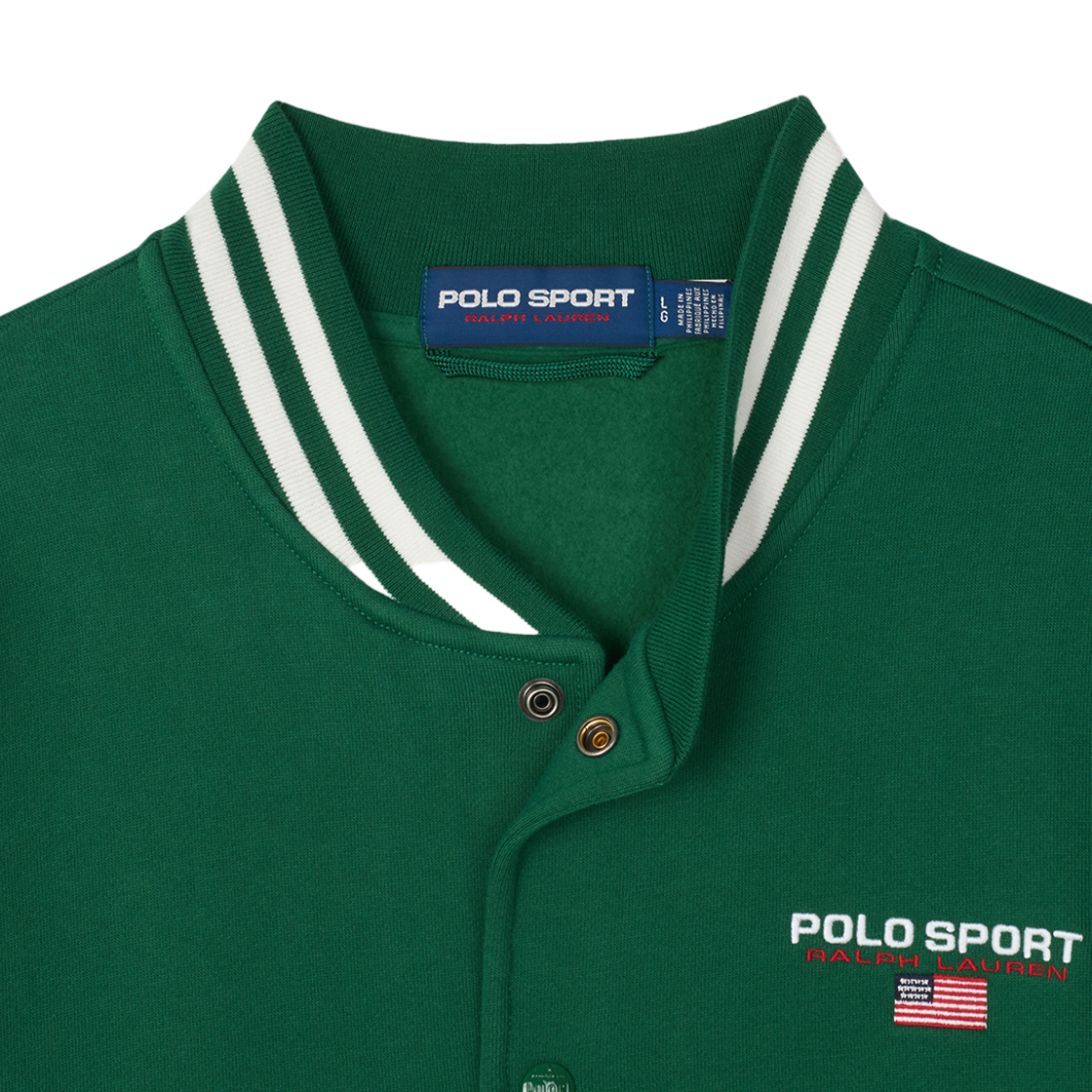 KM5BTSWRL98GN [30% 적립] Polo Ralph Lauren Polo Sports Fleece Baseball Jacket Tennis Green Deckwash White - 25SS - #3