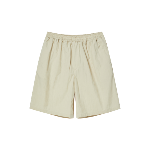 NV25SUSP01BE N ARCHIVE Lux Texture Light Fabric String Wide 1/2 Pants Beige