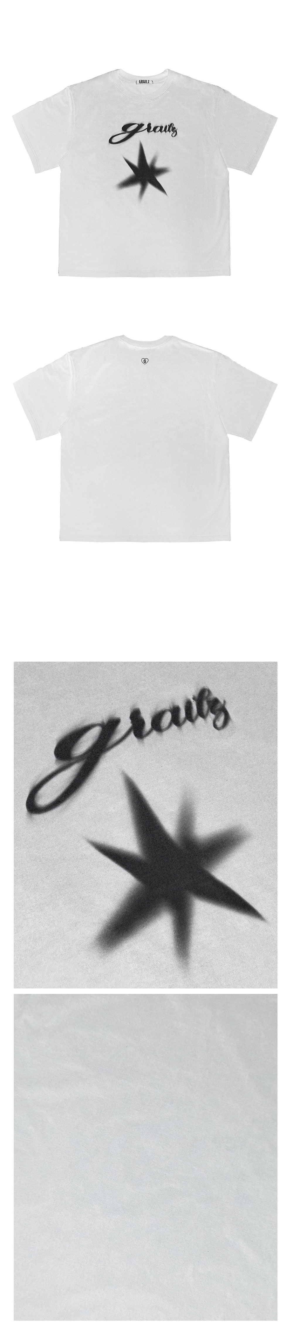 그레일즈 지알 블러 티셔츠 화이트 | GRAILZ | KREAM