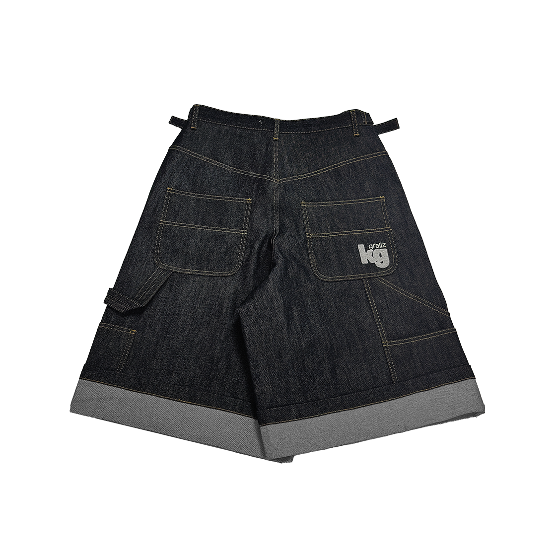 GR25CLMB02ID GRAILZ x KOIN SEOUL Carpenter Bermuda Denim Pants Indigo - 대표 이미지 #1