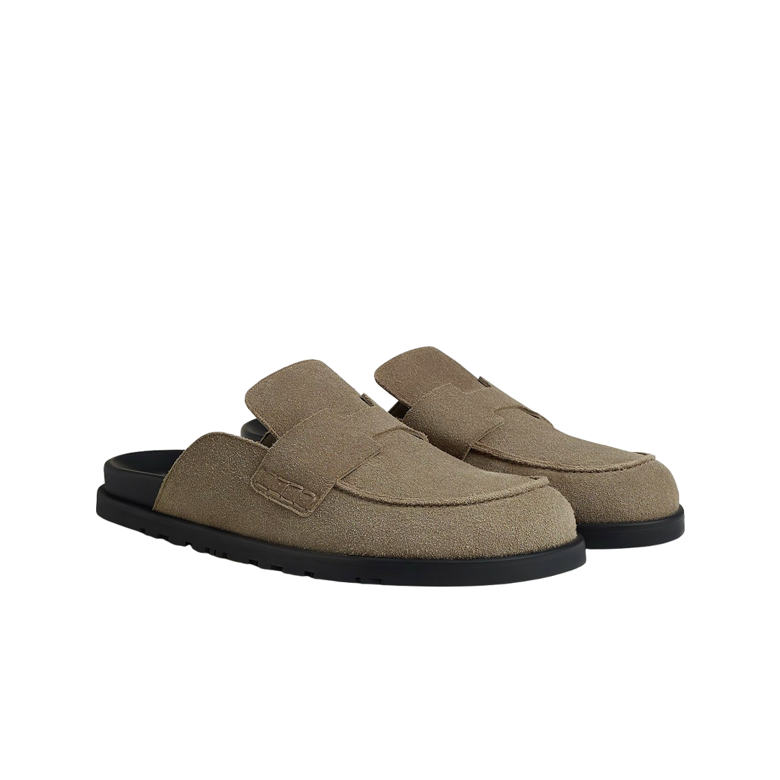 에르메스 고 뮬 스웨이드 카프스킨 & 에뚜쁘(Hermes Go Mule Suede Calfskin & Etoupe) - 2