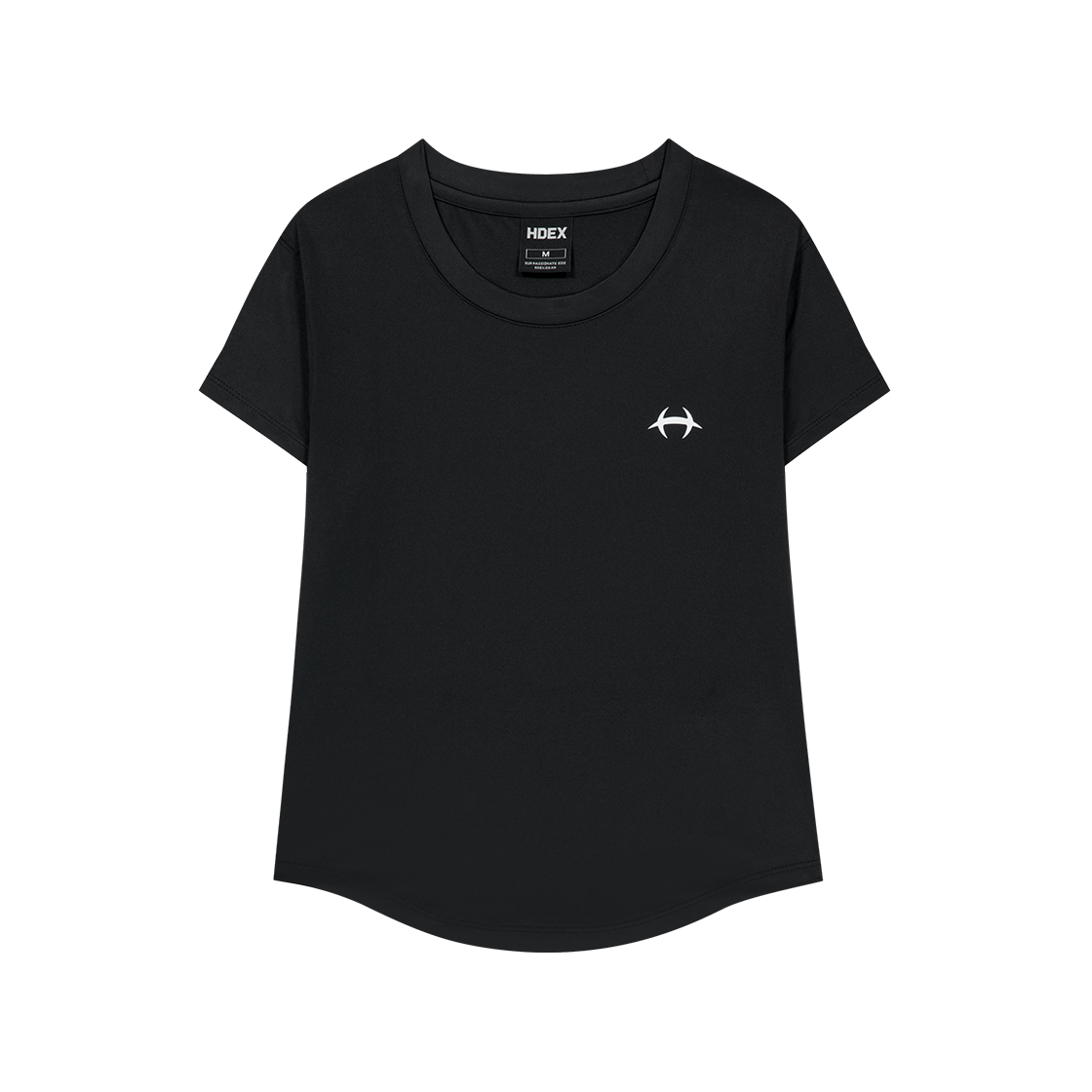 H252WLSTS590BK HDEX Womens Soft Slim Fit Short Sleeve Black