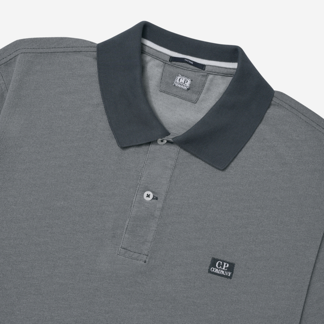 C.P. 컴퍼니 택팅 피케 폴로 셔츠 차콜 - 25SS(C.P. Company Tacting Pique Polo Shirt Charcoal - 25SS) - 3