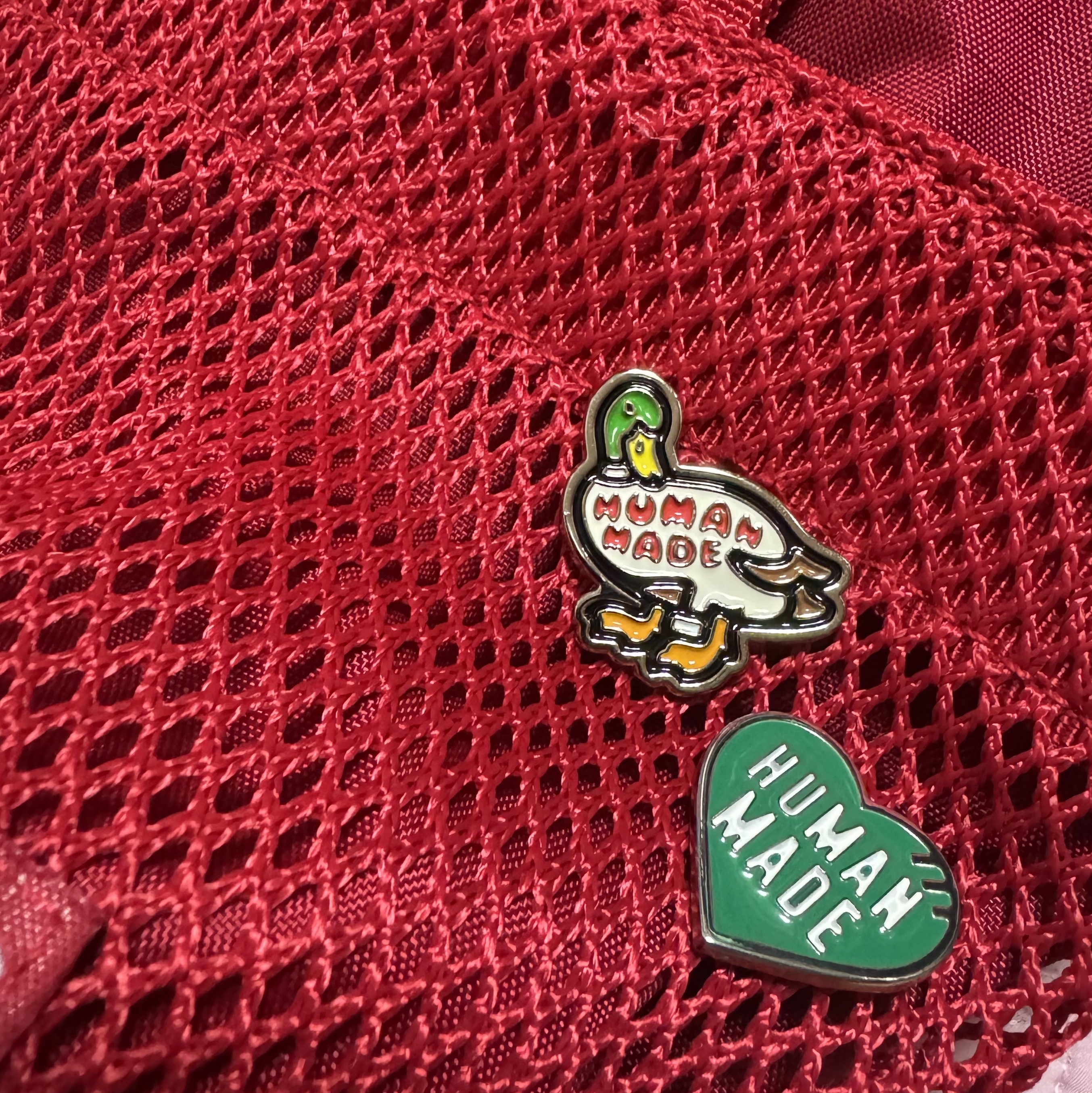 Human Made Heart Pin Green, Human Made Animal Pin #2 Green 착용 스타일