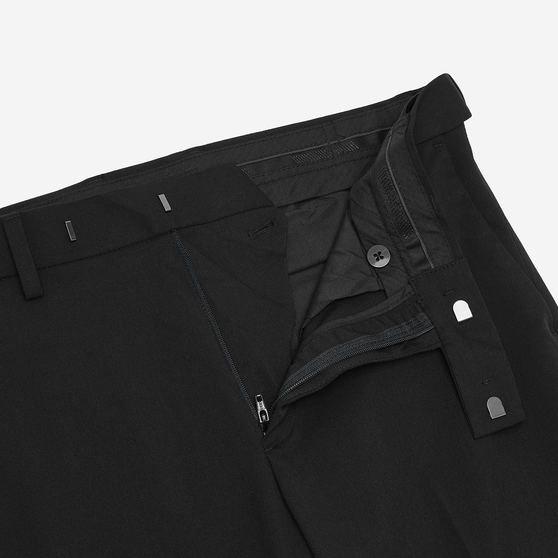 BTS 着用 Semi-wide hidden banding slacks [Black] MUSINSA | MUSINSA STANDARD Semi Wide Hidden Banding Slacks