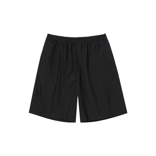 NV25SUSP01BK N ARCHIVE Lux Texture Light Fabric String Wide 1/2 Pants Black