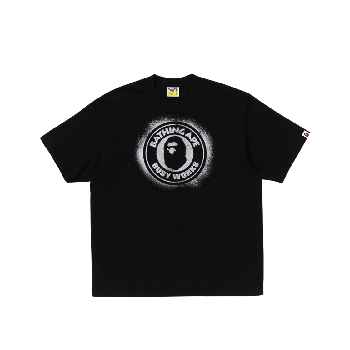 - BAPE Spray Print Busy Works Relaxed Fit T-Shirt Black