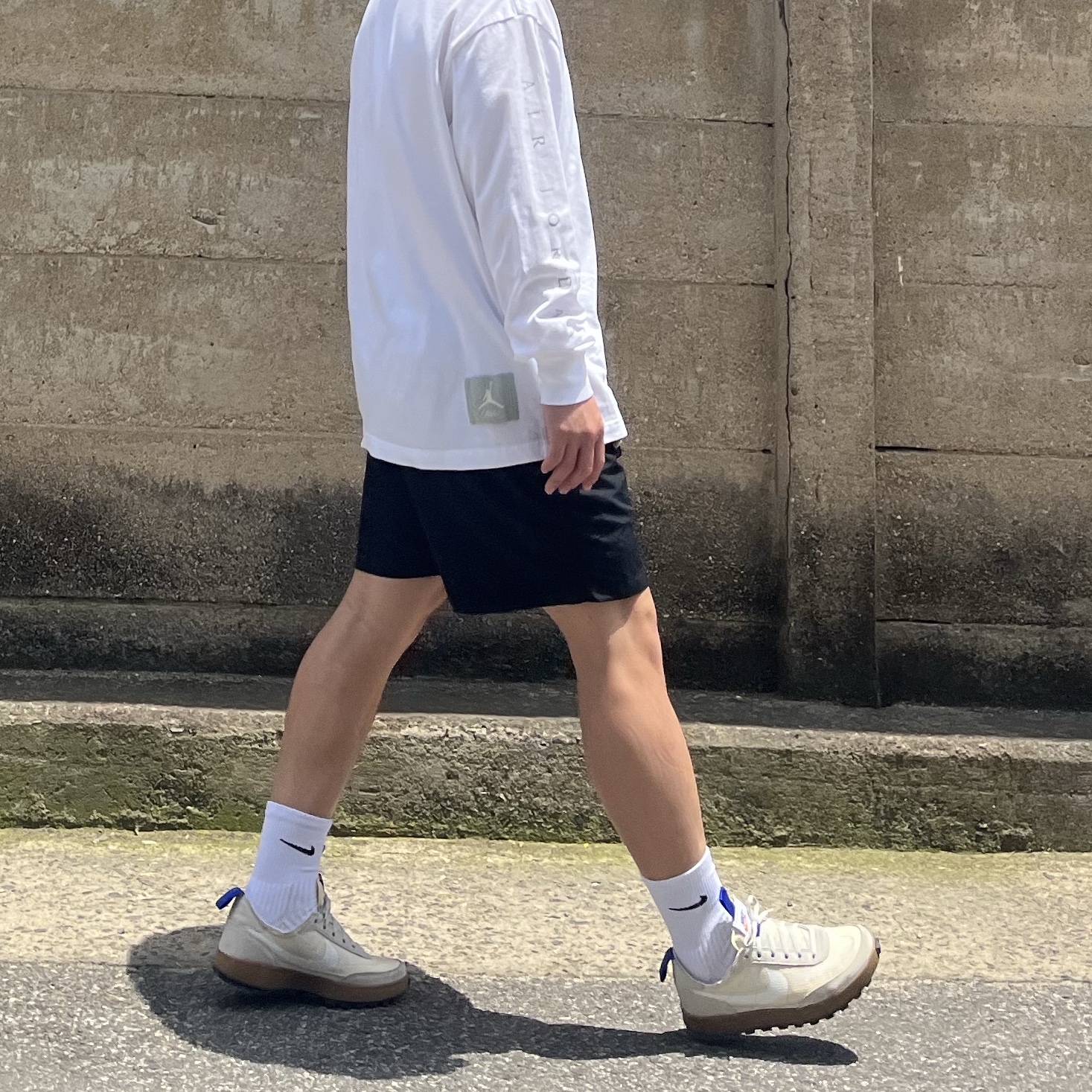 Nike x Tom Sachs General Purpose Shoe Light Cream, Jordan x Union Long Sleeve T-Shirt White - Asia 착용 스타일