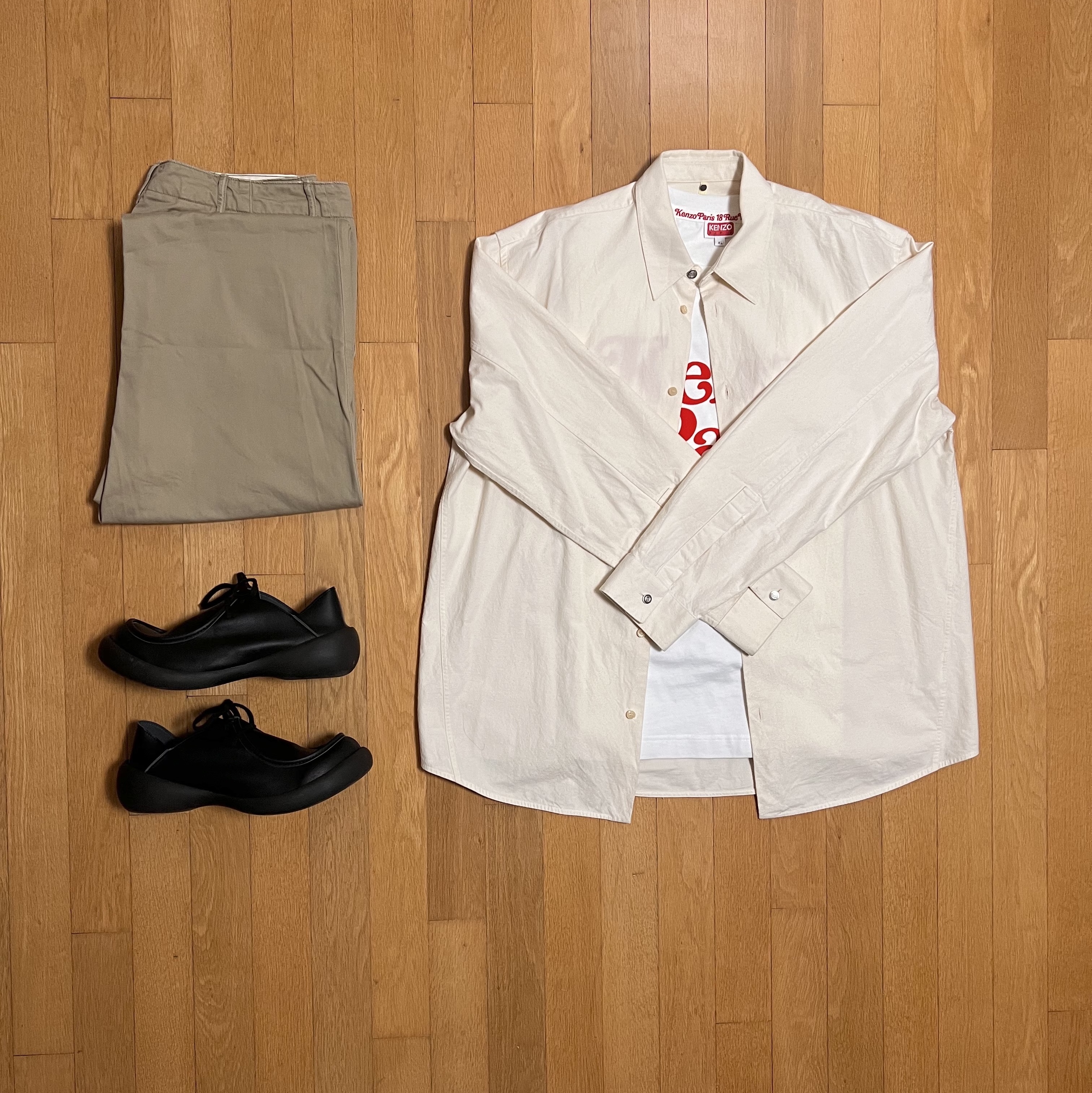 (W) Kenzo x Verdy Loose T-Shirt Off White 착용 스타일