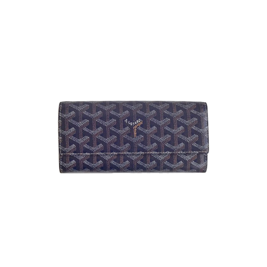 VAREN3MMLTY12CL12P Goyard Long Wallet Barenne Navy