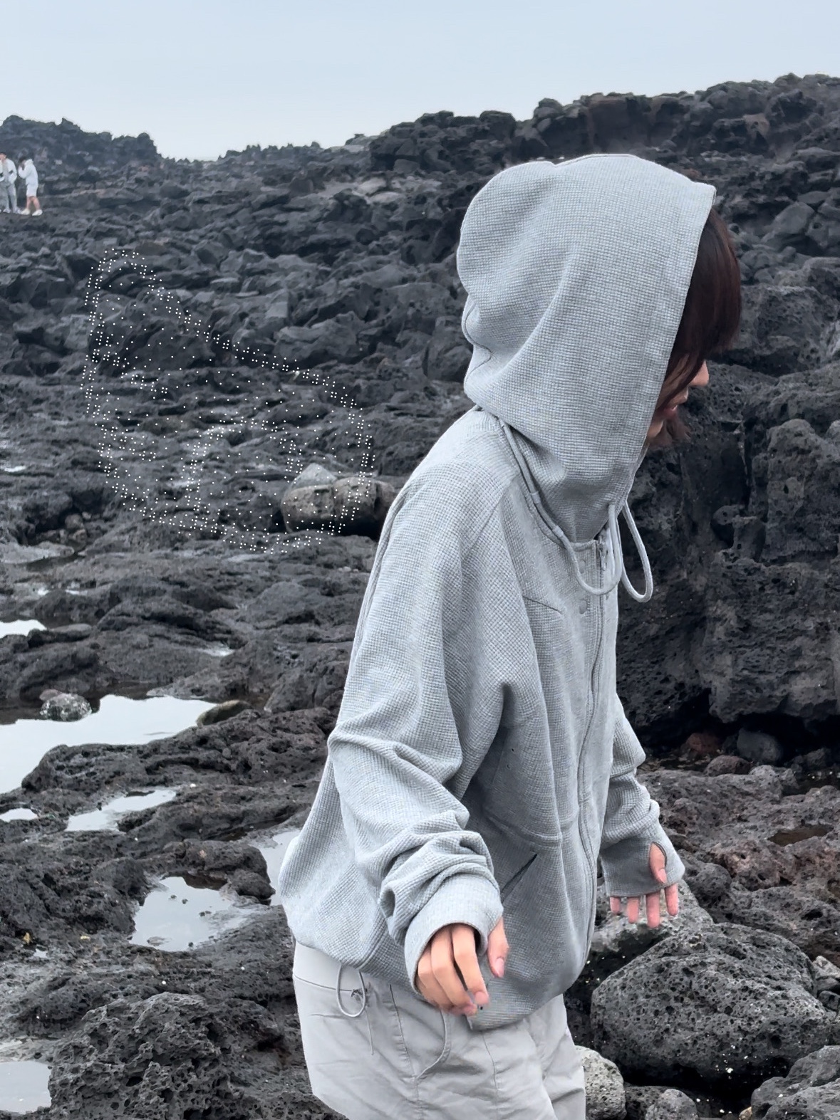 Sansan Gear Circuit Zip-Up Hoodie Melange Grey, Sansan Gear Pocket Loop Pants Grey - 25SS 착용 스타일 - 3