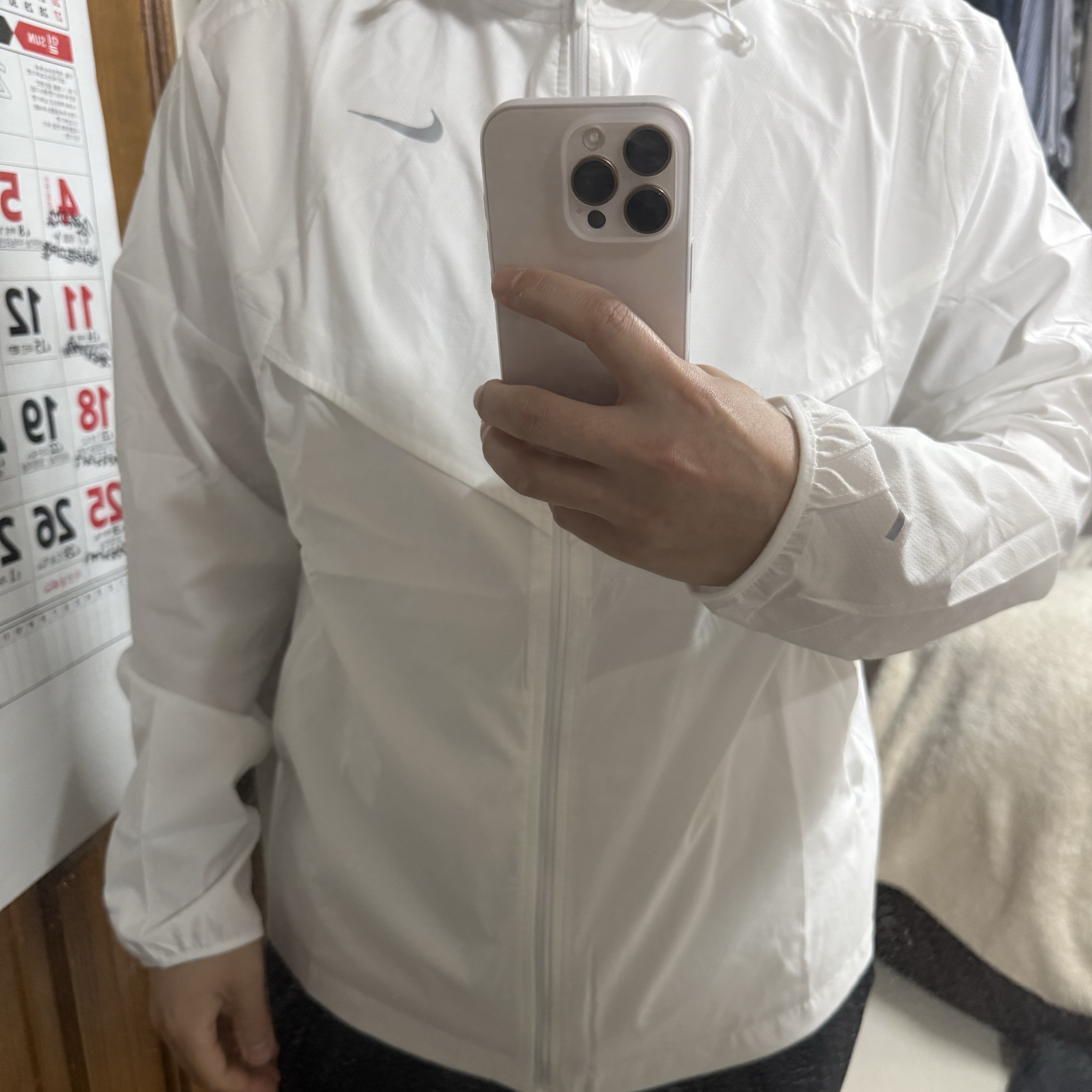 Nike Windrunner Repel Running Jacket White - Asia 착용 스타일