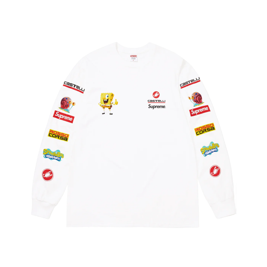 【本物保証 /関税・送料無料】Supreme x SpongeBob L/S Tee Supreme SpongeBob/Castelli Racing L/S Tee Black メンズ