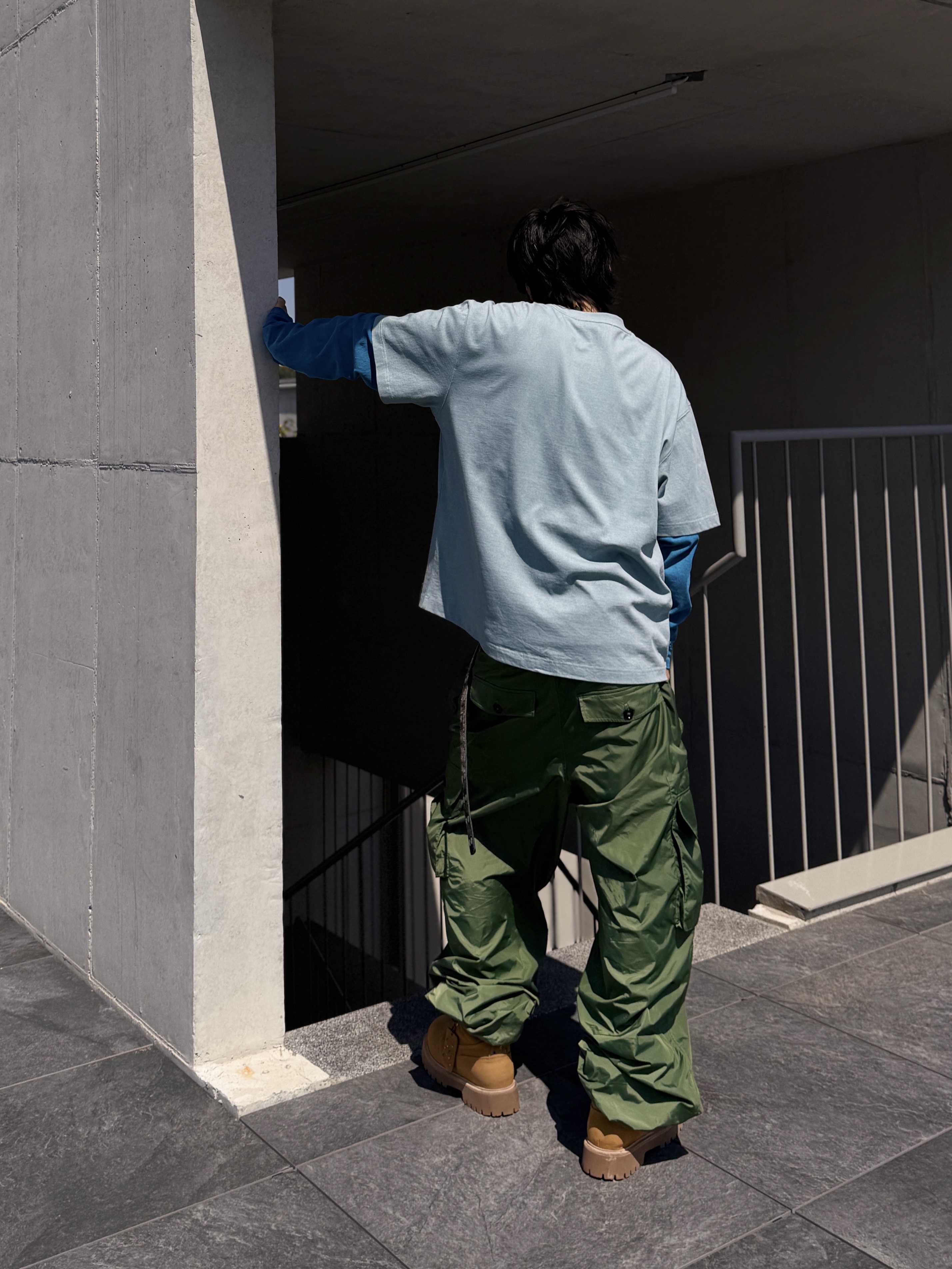 Kinchi x My Name Is Peter Boots - 888 (a) Yellow, MJD x Kamien Double Hole Belt Oak Brown 착용 스타일 - 7