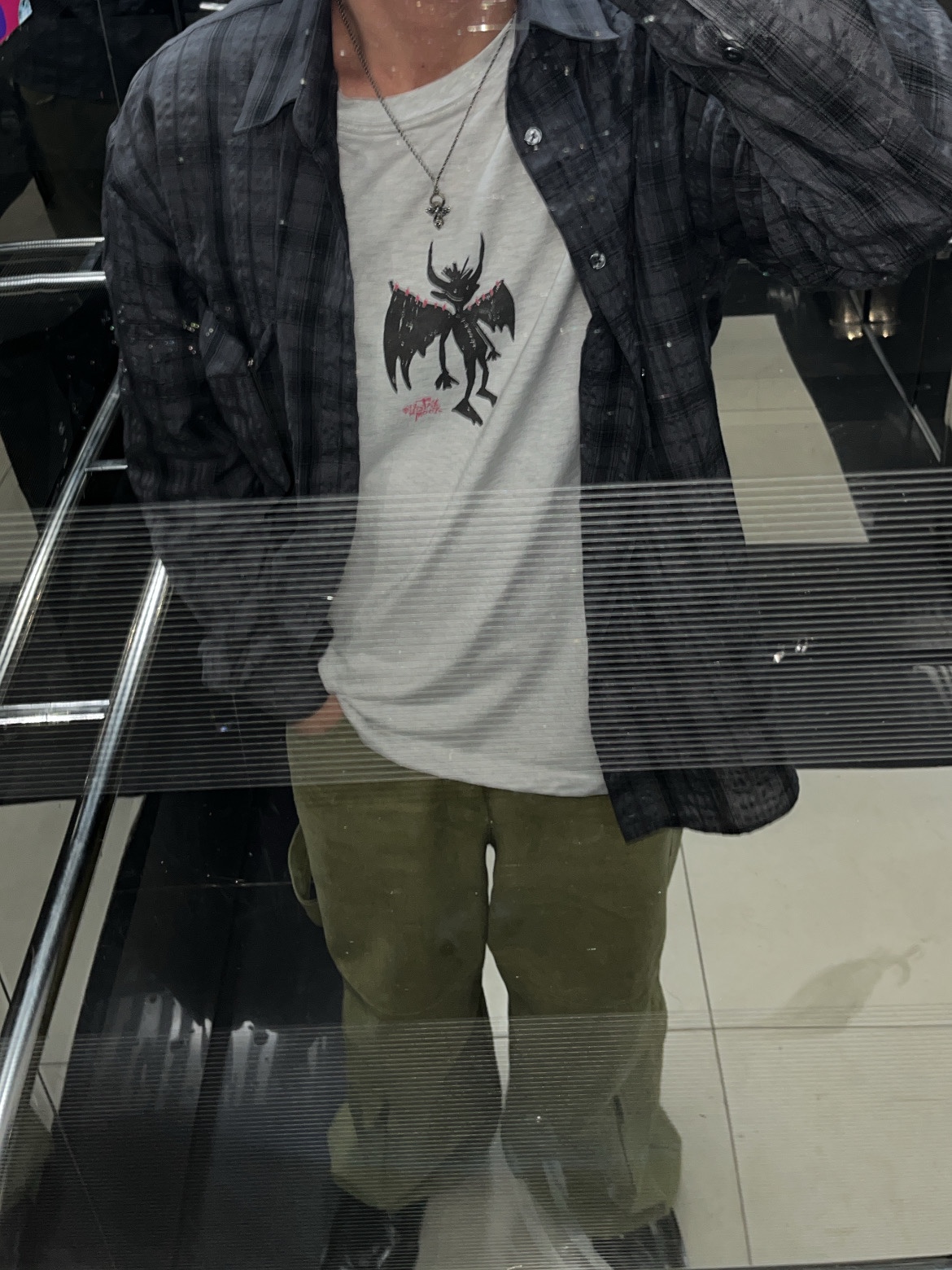 Hatchingroom Devil T-Shirt 1% M.Grey, [프리오더] Polyteru 925 Silver Pendant Baby Angel 착용 스타일