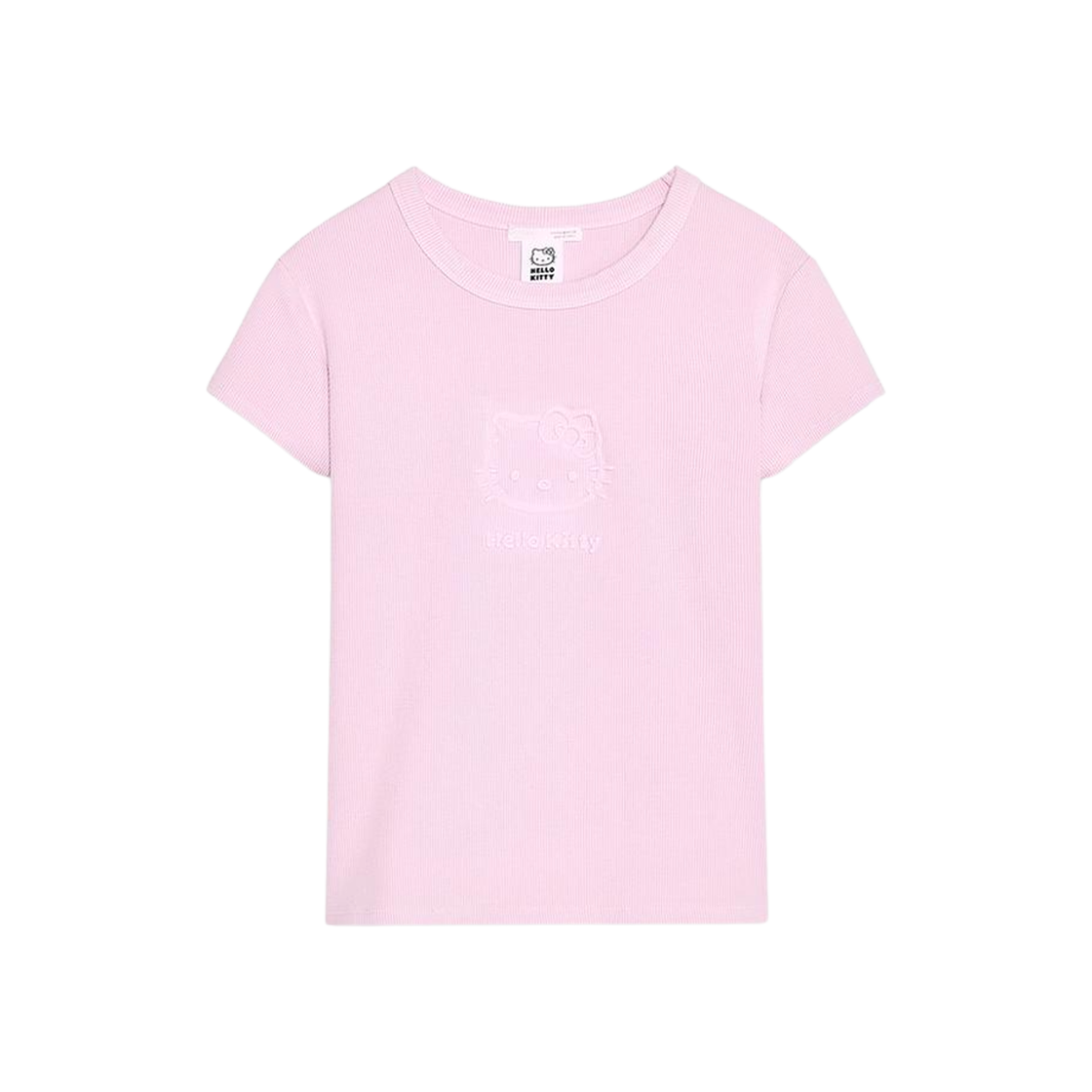 (W) 자라 x 헬로 키티 워시드 이펙트 티셔츠 로즈 핑크((W) Zara x Hello Kitty Washed Effect T-Shirt Rose Pink)