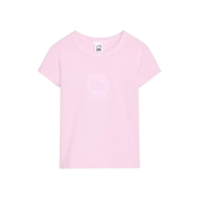 (W) Zara x Hello Kitty Washed Effect T-Shirt Rose Pink