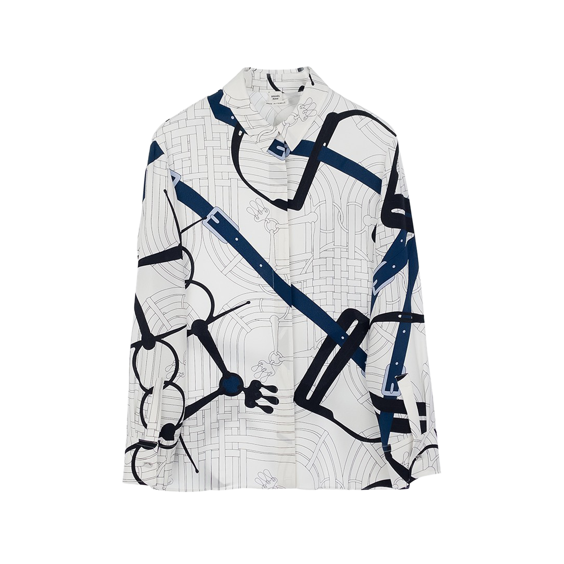ITJ4KTOCSRB6 Hermes Morse Jouet Classic Shirt 34 Blanc Naturel