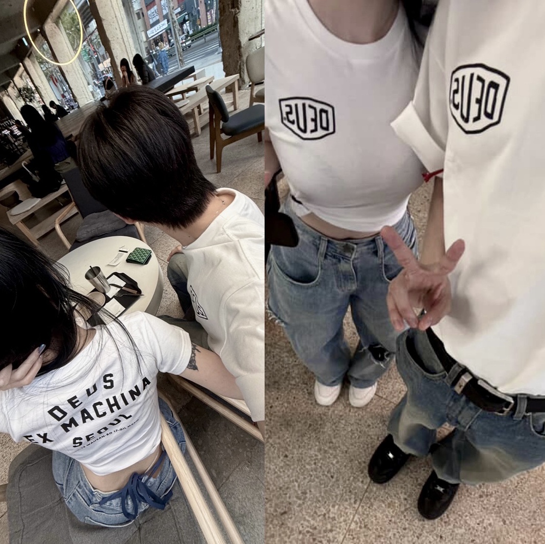 (Kids) Deus Ex Machina College Seoul T-Shirt White, Deus Ex Machina Seoul College T-Shirt White 착용 스타일