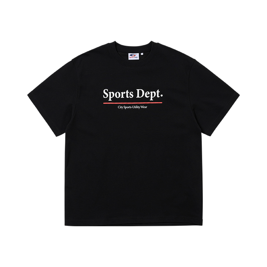 스포츠뎁트 라인 로고 반팔 티셔츠 블랙(Sports Dept Line Logo T-shirt Black)