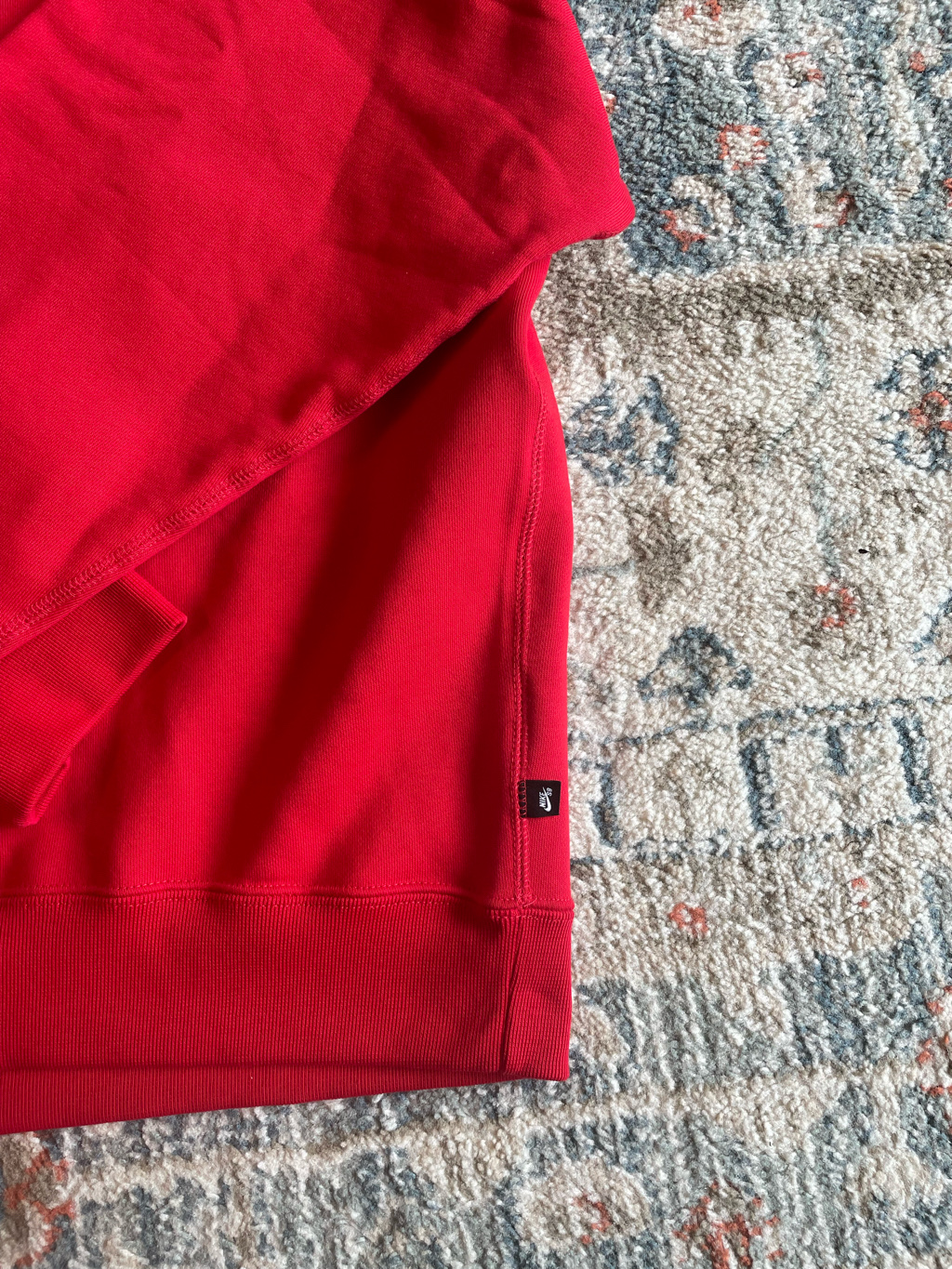 Nike SB Fleece Skate Crew Top University Red - Asia 착용 스타일 - 3