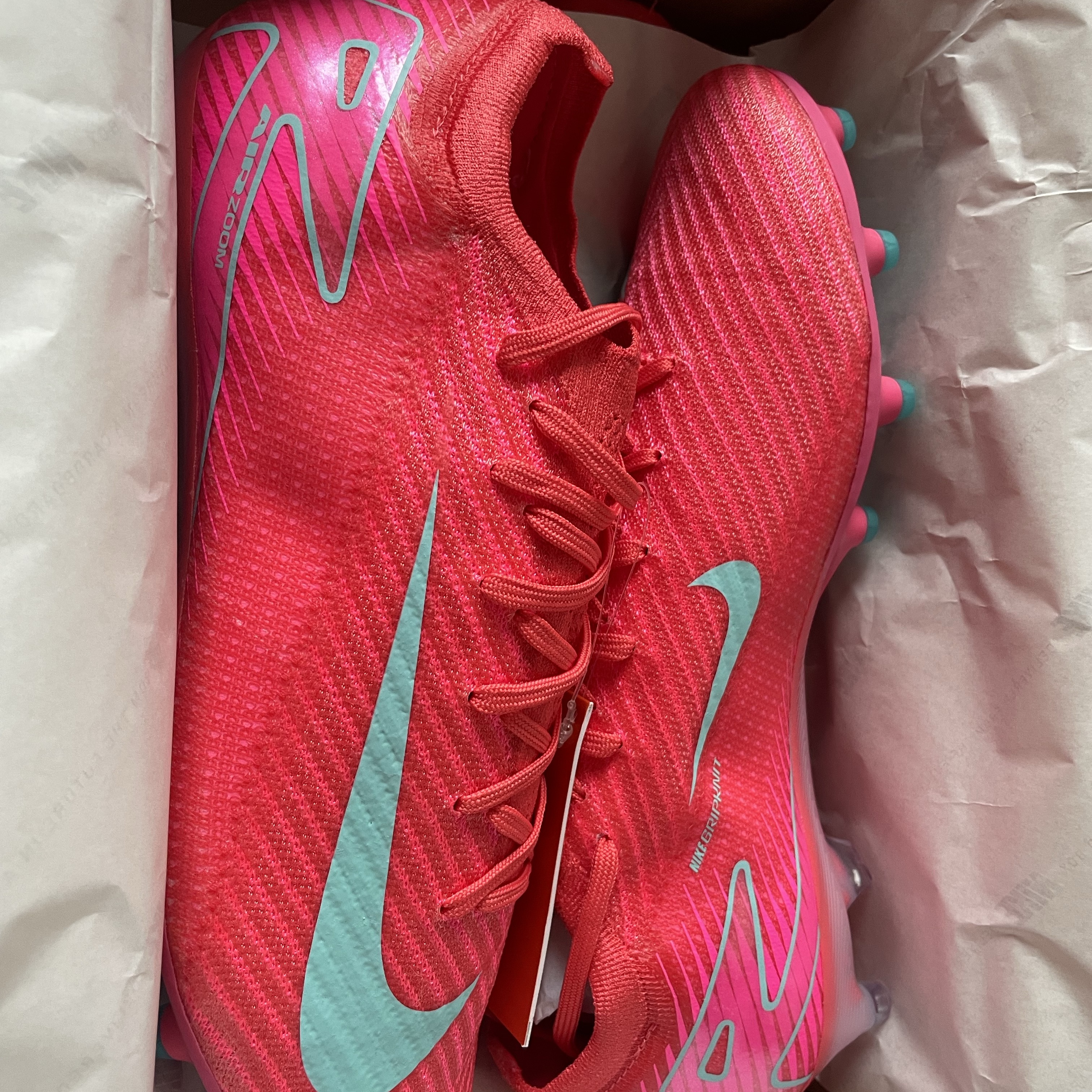 Nike Zoom Mercurial Vapor 16 Elite AG Pro Ember Glow Aurora Green 착용 스타일 - 4