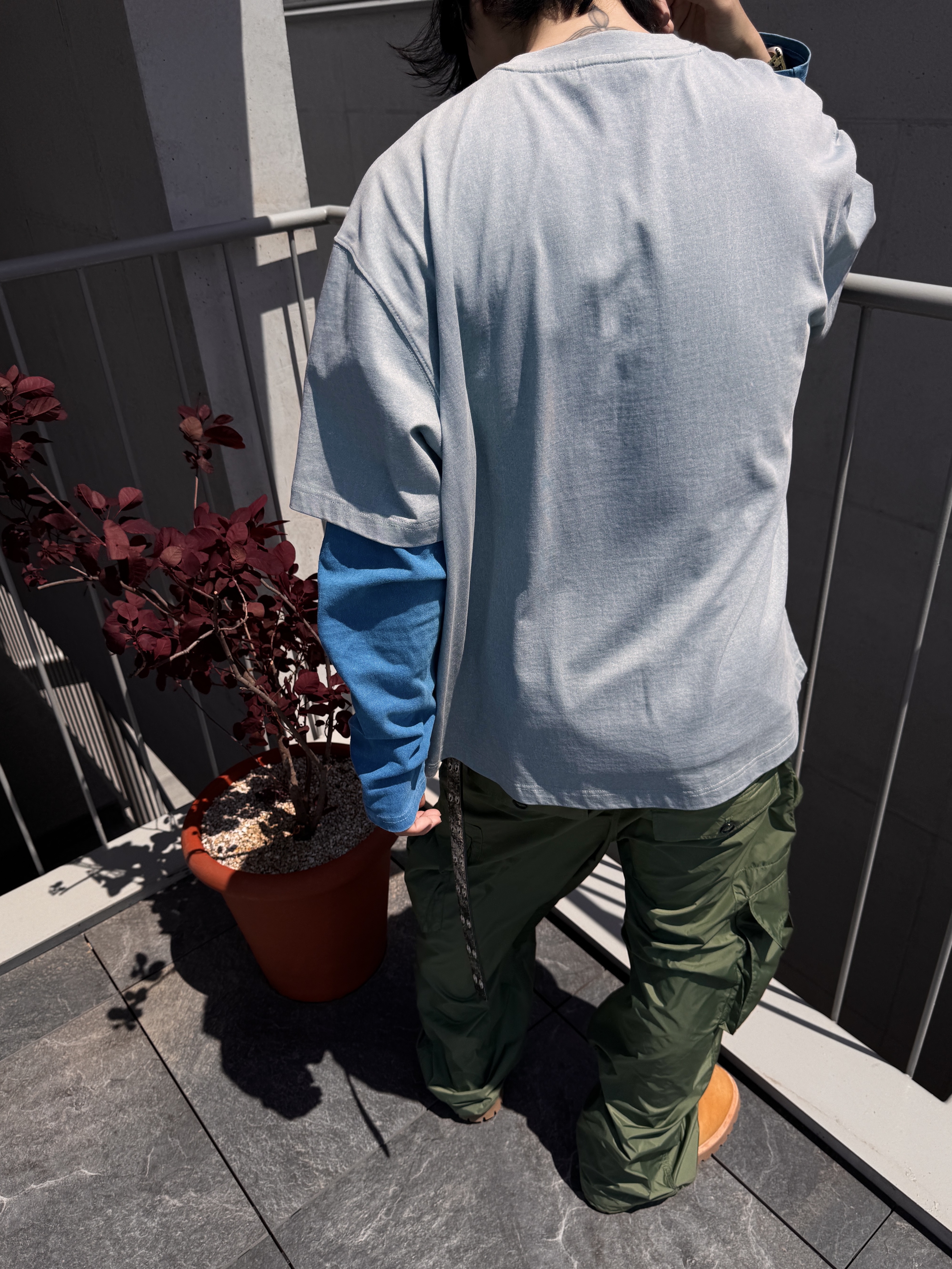 Kinchi x My Name Is Peter Boots - 888 (a) Yellow, MJD x Kamien Double Hole Belt Oak Brown 착용 스타일 - 2