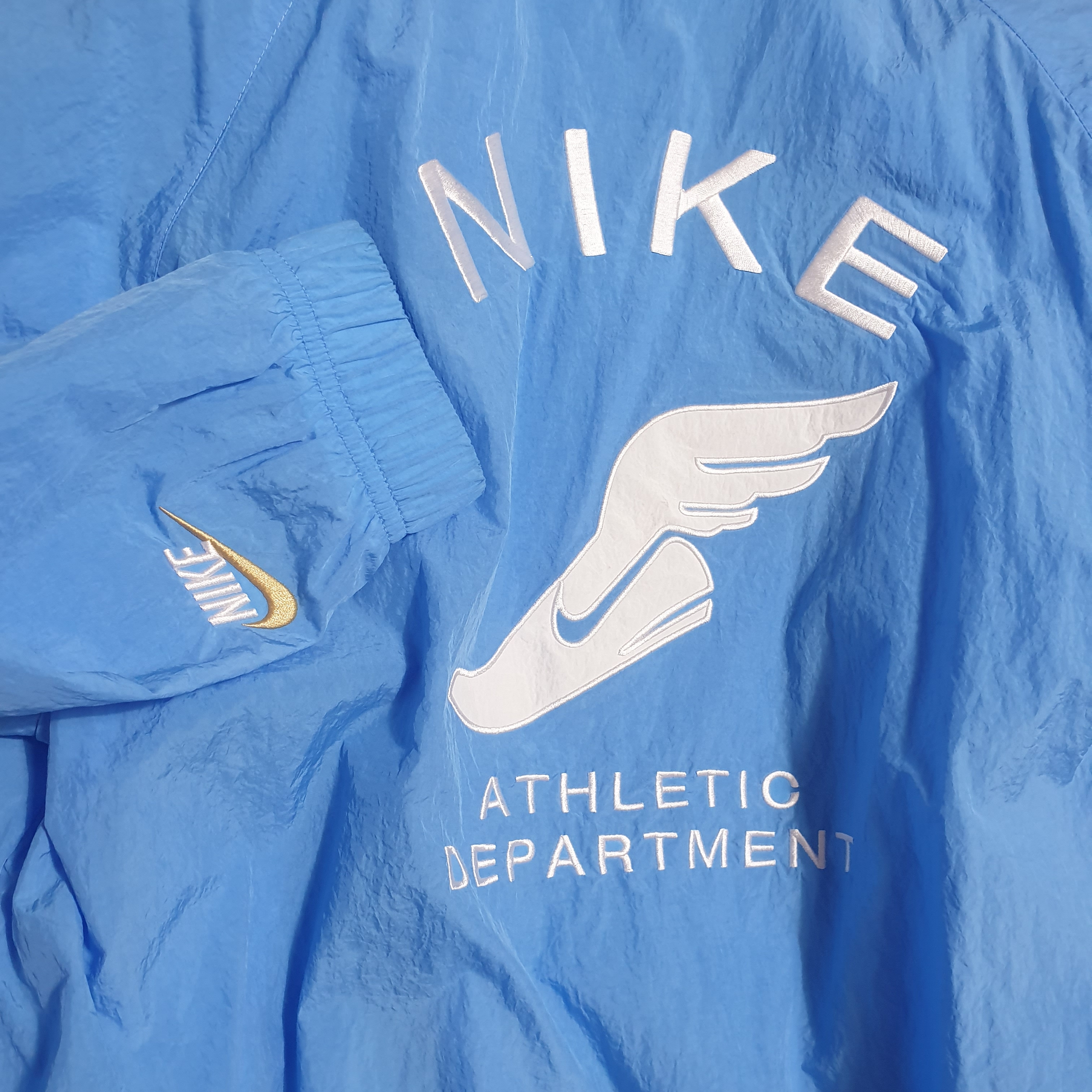 Nike NSW Woven Jacket University Blue White - Asia 착용 스타일