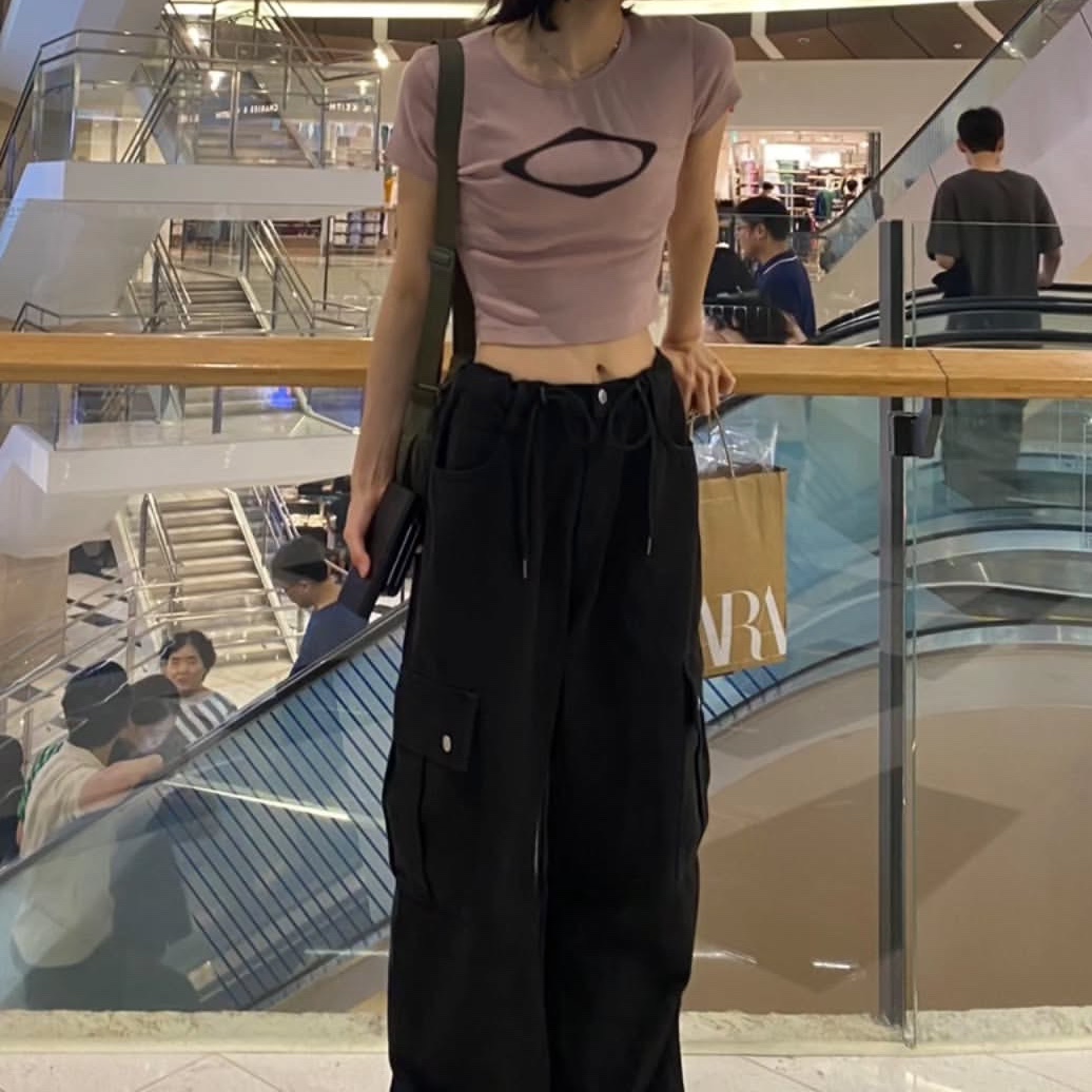 (W) Mischief Rhombus Blur T-Shirt Mini Dusty Pink 착용 스타일