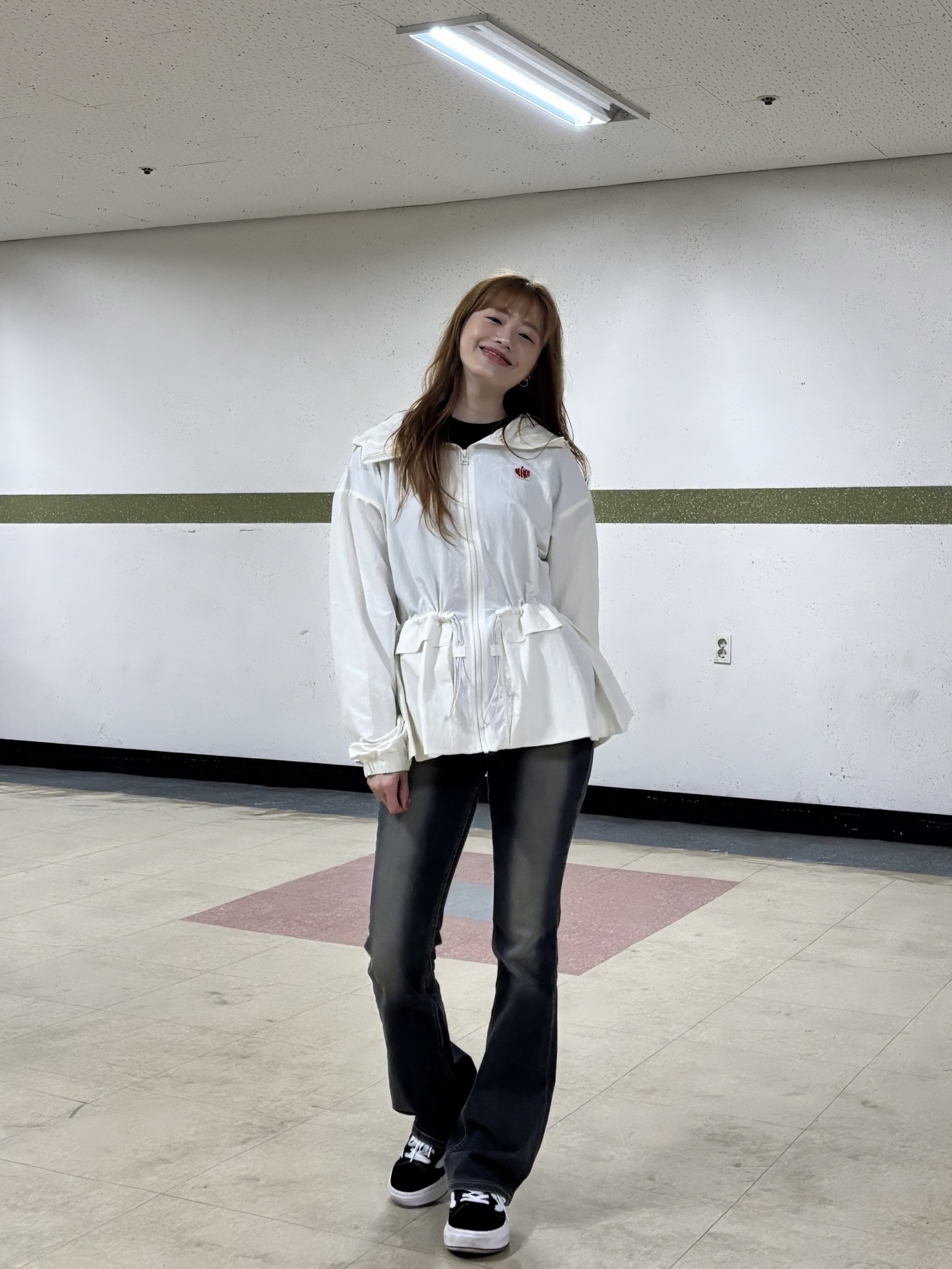 (W) Nike NSW Woven Jacket Sail - Asia 착용 스타일 - 1