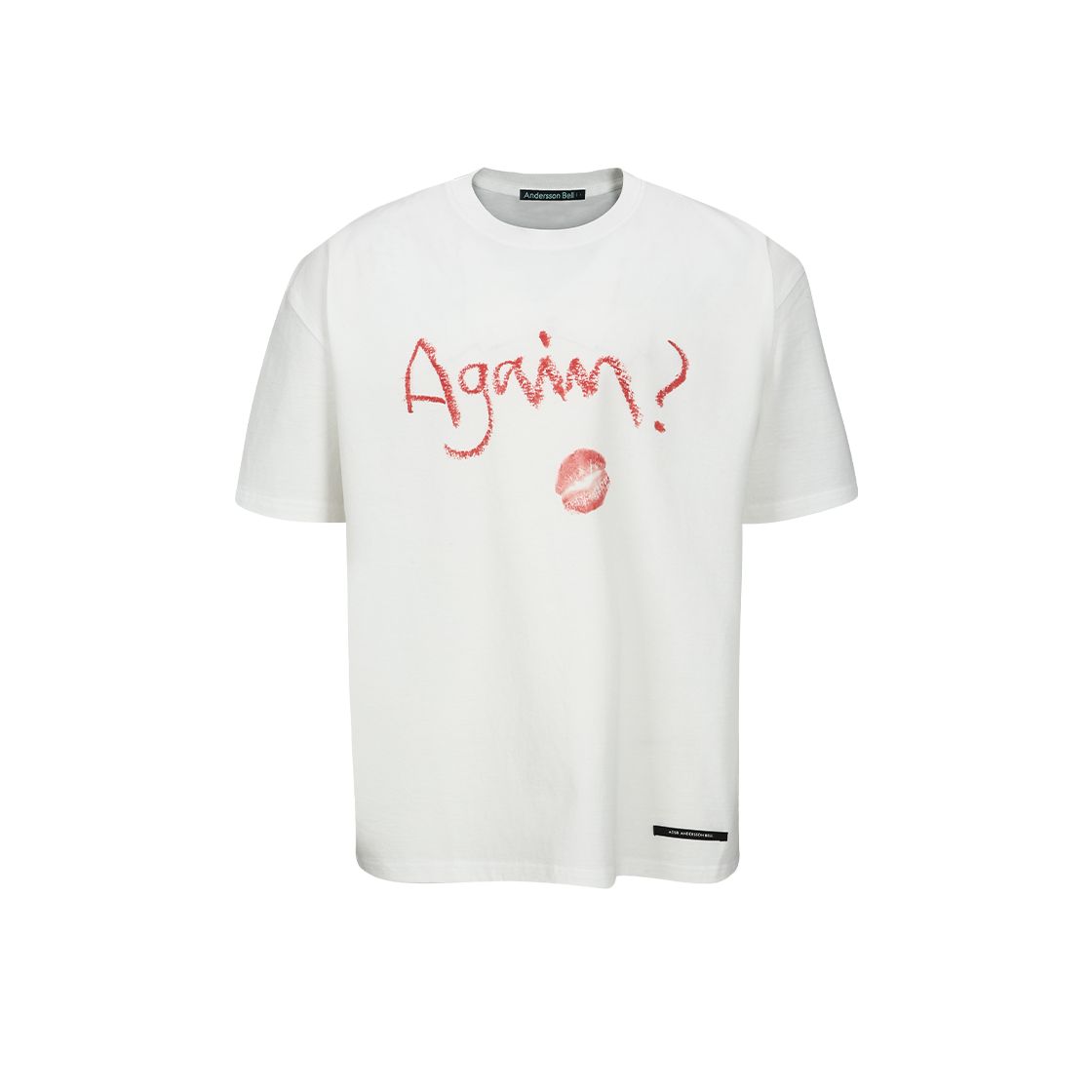 atb1406u(WHITE) ADSB Andersson Bell  Essential Unisex Again Lip T-Shirt White - 대표 이미지 #1