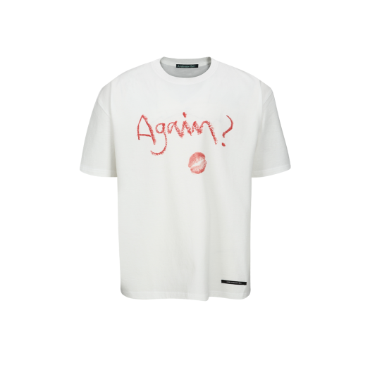 atb1406u(WHITE) ADSB Andersson Bell  Essential Unisex Again Lip T-Shirt White
