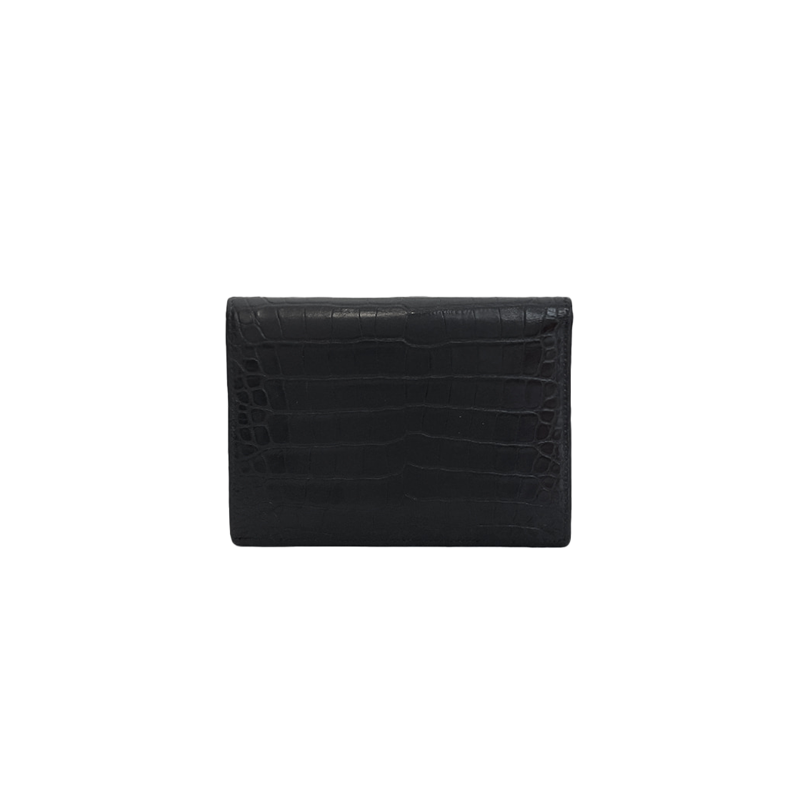 ITVPBE8DPM8M Hermes Alligator Bifold Wallet Black